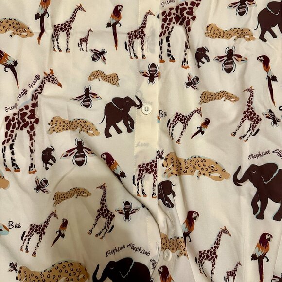 Animal Print Button Front Shirt - Picture 8 of 10
